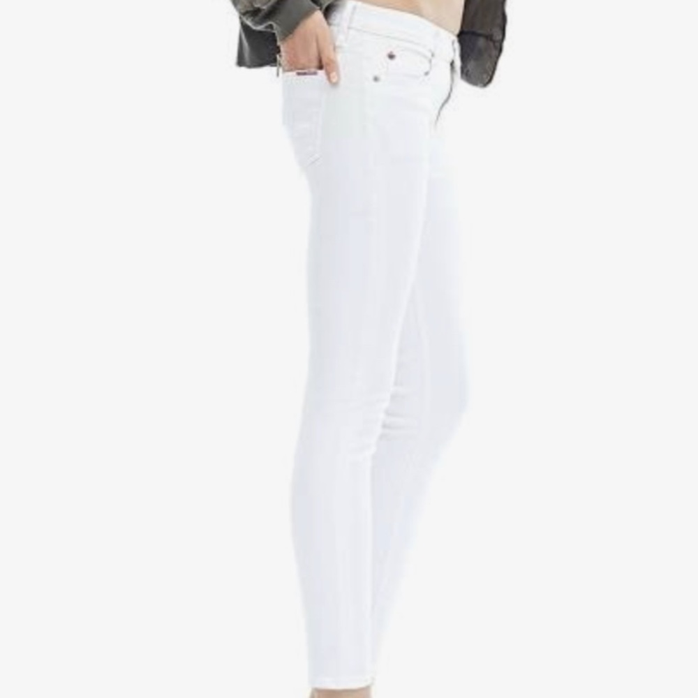 Hudson Midrise Nico Super Skinny Jeans, in color white. Size 26.